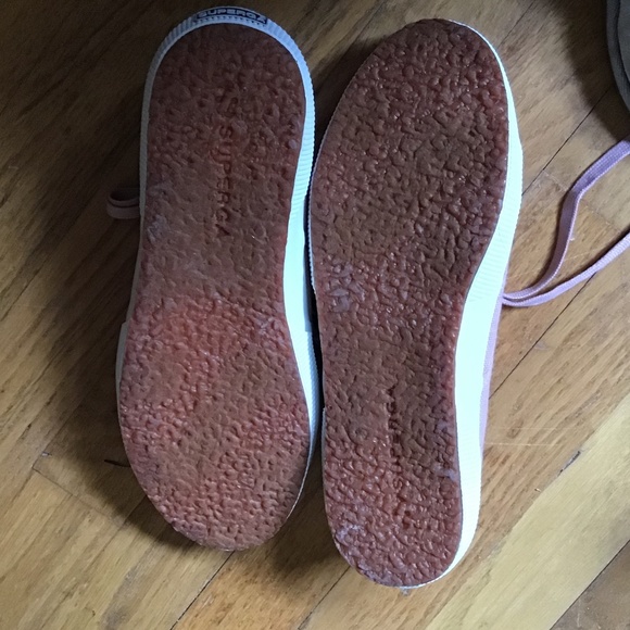 Superga Canvas Pink Rose Laced  Sneakers Size 7 - Picture 3 of 6
